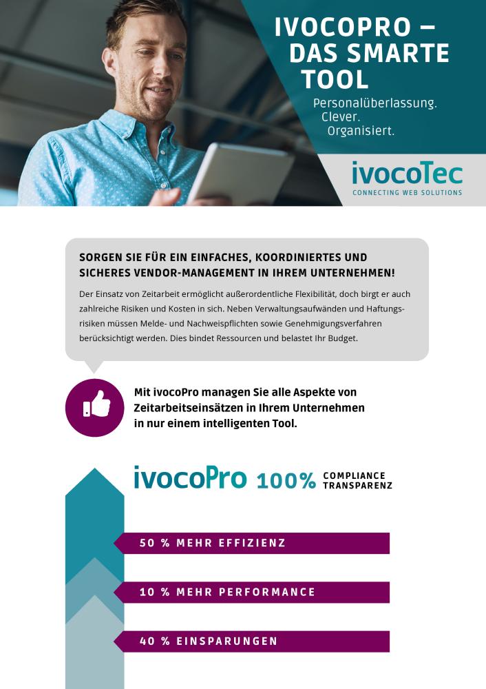 Produktblatt Seite 1 - ivocoPro: 100% Compliance und Transparenz